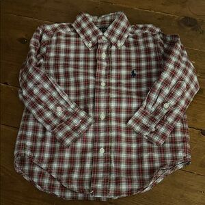 Ralph Lauren  Plaid Button-Up Kids 2 T Button Up Shirt